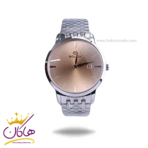 ساعت مچی عقربه ای سولیدا مردانه فلزی نقره ای G2137/1