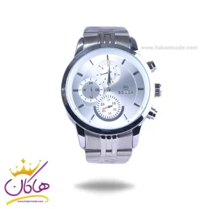 ساعت مچی سولیدا مردانه فلزی نقره ای فول دیت G2141/1