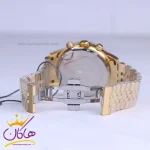 قفل ساعت مچی سولیدا مردانه فلزی طلایی فول دیت G2141/3