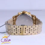 بند ساعت مچی سولیدا مردانه فلزی طلایی فول دیت G2143/4