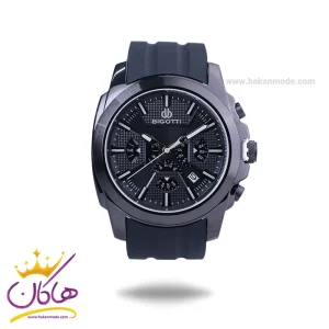ساعت عقربه ای بیگوتی مردانه بند رابر مشکی BG.1.10636-6