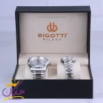 ساعت مچی ست بیگوتی استیل نقره ای صفحه سفید BG.1.10640-1 درون جعبه