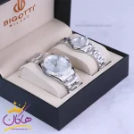 ساعت مچی ست بیگوتی استیل نقره ای صفحه سفید BG.1.10640-1 لوکس ایتالیایی