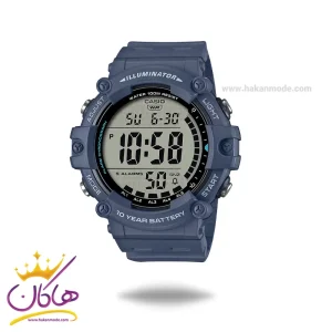 ساعت مچی کاسیو مردانه بند رابر طوسی دیجیتال AE-1500WH-2AVDF