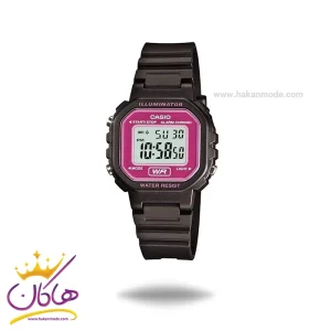 ساعت کاسیو زنانه بند رابر مشکی دیجیتال LA-20WH-4ADF