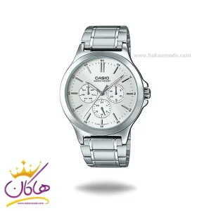 ساعت مچی کاسیو مردانه فلزی نقره ای فول تایم MTP-V300D-7A