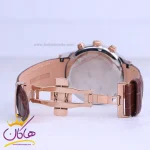 قفل ساعت مچی سیتیزن مردانه بند چرم قاب رزگلد کرنوگراف G8111/8