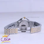 قفل ساعت مچی سیتیزن زنانه فلزی نقره ای طلایی صفحه مشکی 3325/4