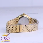بند ساعت مچی سیتیزن زنانه فلزی طلایی صفحه مشکی 3325/9