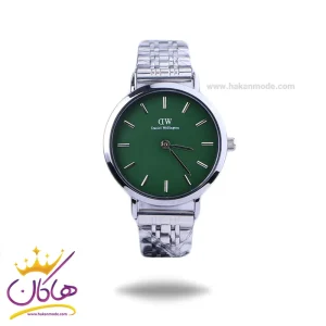 ساعت مچی دنیل ولینگتون زنانه فلزی نقره ای صفحه سبز 6020/7