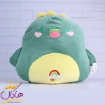 عروسک دایناسور پتو دار بالشتی سبز