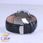 بند ساعت عقربه ای الگانس مردانه چرم مشکی شیشه آبی G 1211/1