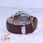 بند ساعت عقربه ای الگانس مردانه چرم قهوه ای شیشه آبی G 1211/3