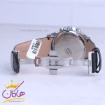 قفل ساعت عقربه ای الگانس مردانه چرم مشکی صفحه سبز G 1256/5