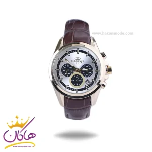 ساعت مچی الگانس زنانه چرم قهوه ای قاب طلایی L 1256/4