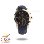ساعت عقربه ای رومانسون زنانه چرم مشکی قاب طلایی L 2072/4