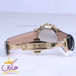 قفل ساعت مچی الگانس زنانه چرم مشکی قاب طلایی L 2097/8