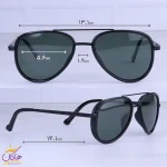 ابعاد عینک آفتابی ماتریکس مردانه شیشه سبز P 1906/2