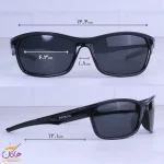 ابعاد عینک آفتابی ماتریکس مردانه فریم مستطیل مشکی P 5302/1
