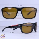 ابعاد عینک آفتابی ماتریکس بیس دار مردانه شیشه زرد PA 1781/1