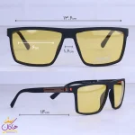 ابعاد عینک آفتابی مورل مردانه پلاریزه شیشه زرد D2426P/7