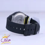 قفل ساعت پسرانه کیو اند کیو بند رابر مشکی صفحه سفید A212J003Y