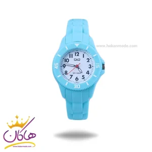 ساعت عقربه ای پسرانه کیو اند کیو بند رابر آبی AV26A-006VY
