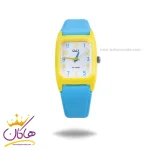 ساعت کیو اند کیو بچه گانه رابر آبی قاب مستطیل زرد V33A-005VY