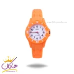 ساعت عقربه ای دخترانه کیو اند کیو بند رابر نارنجی V26A-003VY