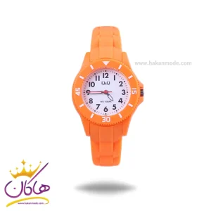 ساعت عقربه ای دخترانه کیو اند کیو بند رابر نارنجی V26A-003VY