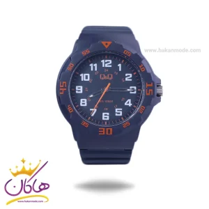 ساعت مچی پسرانه کیو اند کیو بند رابر سرمه ای VR18J012Y