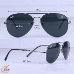 ابعاد عینک آفتابی ری بن فراری مردانه فریم خلبانی مشکی 23001/1