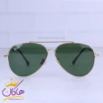 عینک آفتابی ری بن مردانه فلزی فریم خلبانی طلایی RB 1018/1