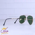 دسته عینک آفتابی ری بن مردانه فلزی فریم خلبانی طلایی RB 1018/1