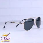 عدسی عینک آفتابی ری بن مردانه فلزی فریم طلایی خلبانی RB 1018/2