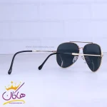 دسته عینک آفتابی ری بن مردانه فلزی فریم طلایی خلبانی RB 1018/2