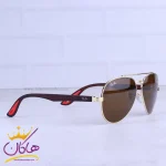 عدسی عینک آفتابی ری بن مردانه فلزی قهوه ای خلبانی RB 2402/2