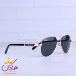 عدسی عینک آفتابی ری بن مردانه فلزی طلایی شیشه مشکی RB 4854/1