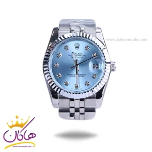 ساعت مچی رولکس مردانه فلزی دیت جاست صفحه آبی 4043/51