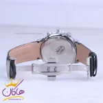 قفل ساعت عقربه ای رومانسون مردانه بند چرم مشکی G 8063/1
