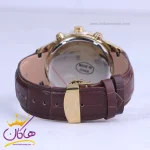 بند ساعت عقربه ای رومانسون مردانه چرم قهوه ای قاب طلایی G 8066/1