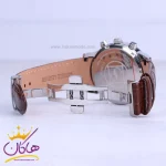 ساعت مچی سیکو مردانه بند چرم قاب نقره ای کرنوگراف G9232/5 نمای باز قفل