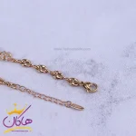 قفل دستبند استیل زنانه مدل بی نهایت نگین‌ دار