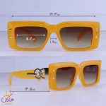 ابعاد عینک آفتابی بالمین زنانه فریم مستطیل نارنجی 27116/1