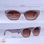 ابعاد عینک آفتابی باربری زنانه فریم گربه ای بنفش 10785/6