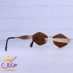 دسته عینک آفتابی سلین زنانه فریم چندضلعی قهوه ای 2382/2