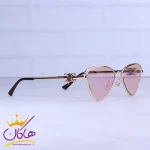 عدسی عینک آفتابی سلین زنانه فریم مثلث فلزی طلایی 5G128/2