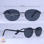 ابعاد عینک آفتابی سلین زنانه فریم فلزی مشکی CL 40069/1