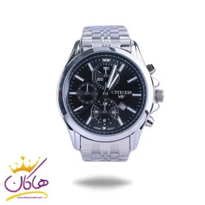ساعت مچی سیتیزن مردانه فلزی نقره ای صفحه مشکی 2363/22