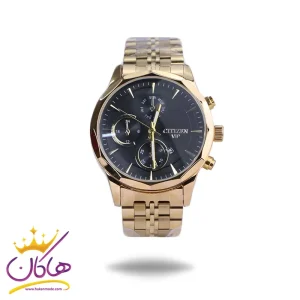 ساعت مچی سیتیزن مردانه فلزی طلایی صفحه مشکی G 2360/8